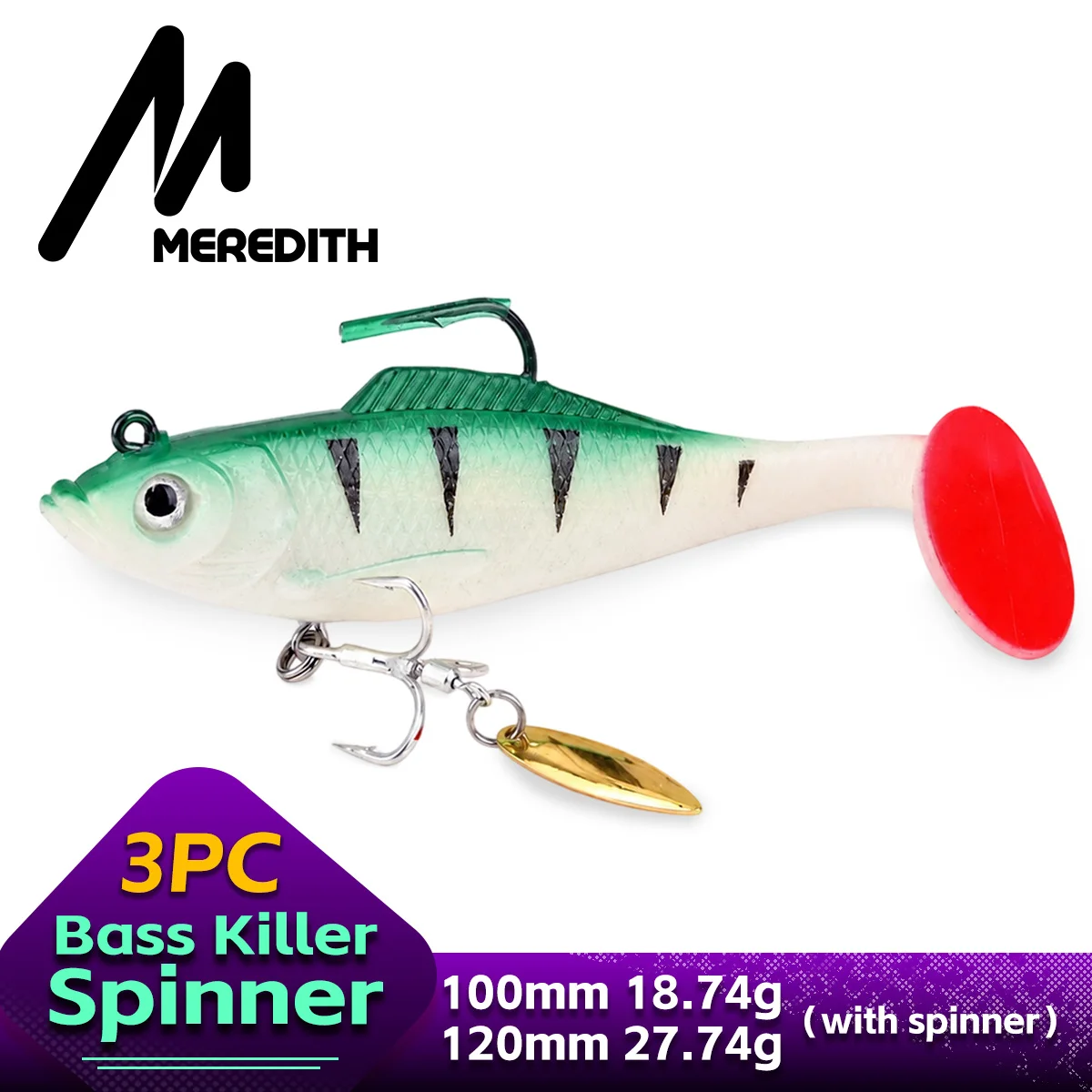 Fishing Lure Blade Bait - MEREDITH Leurre de pêche spinning 10cm