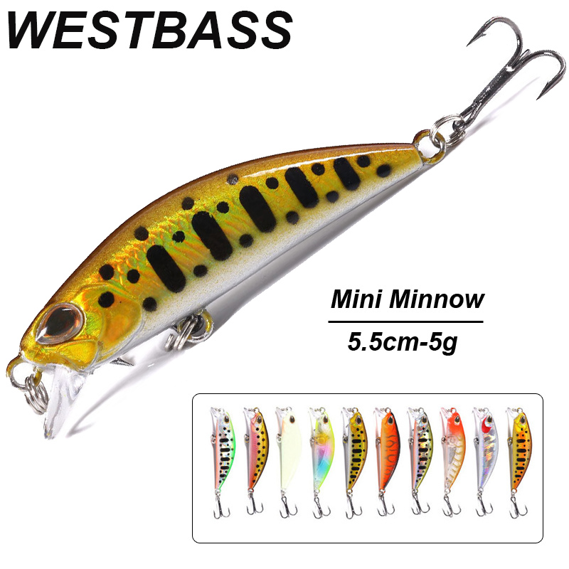 Fishing Lure Jerkbait - WESTBASS 1PX Micro leurre méné 55mm-5g