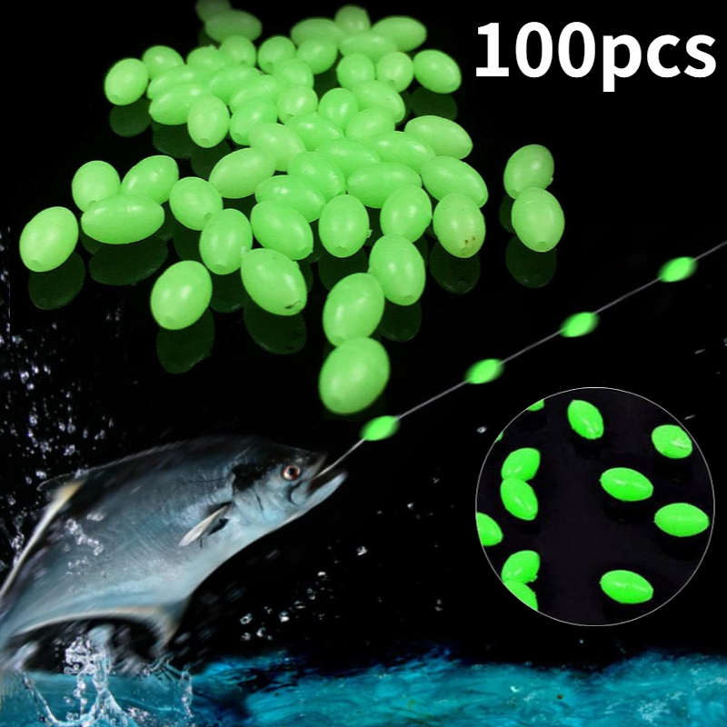 Fishing Lure Making Kit - 100 pcs/lot ovale nuit lumineuse perles