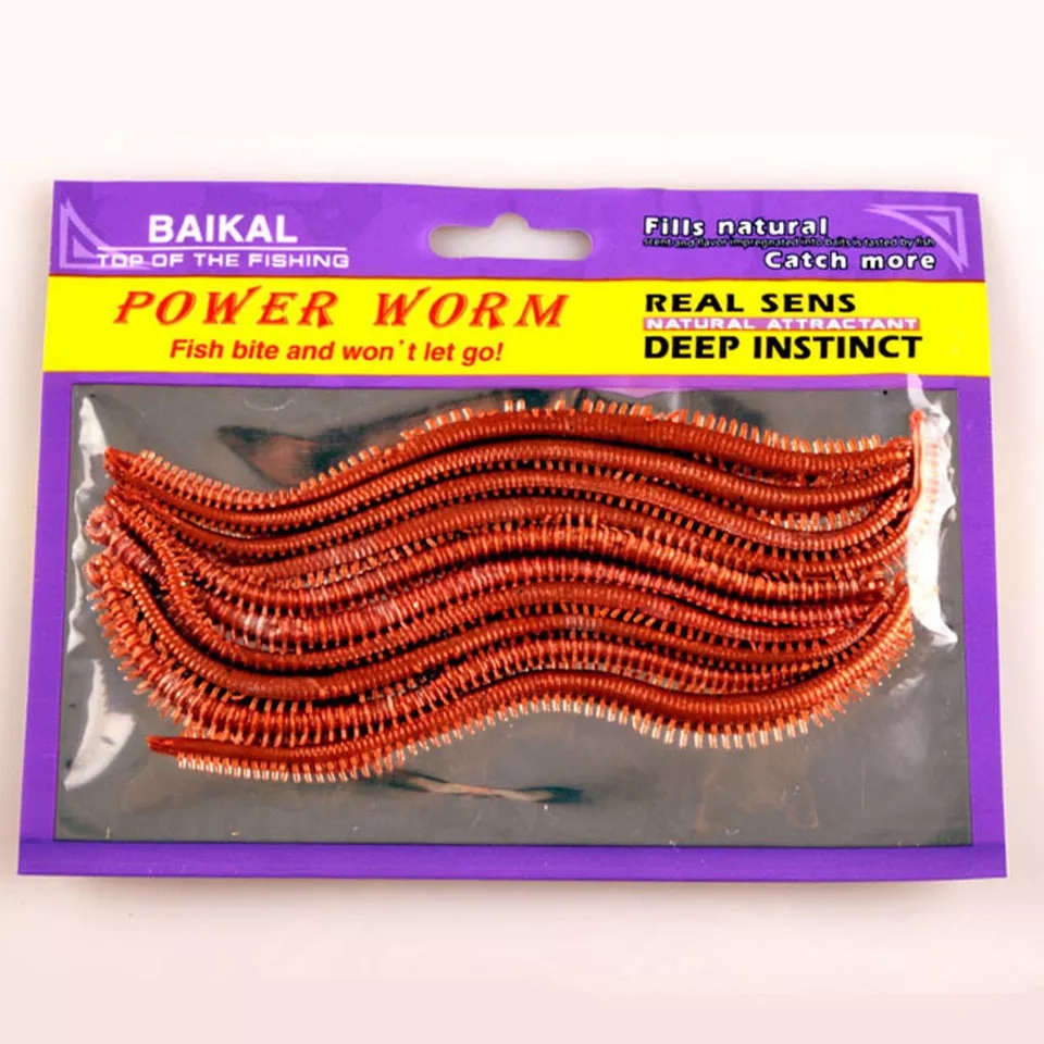 Fishing Lure Soft Plastic - 10 pièces/lot vers de mer artificiels