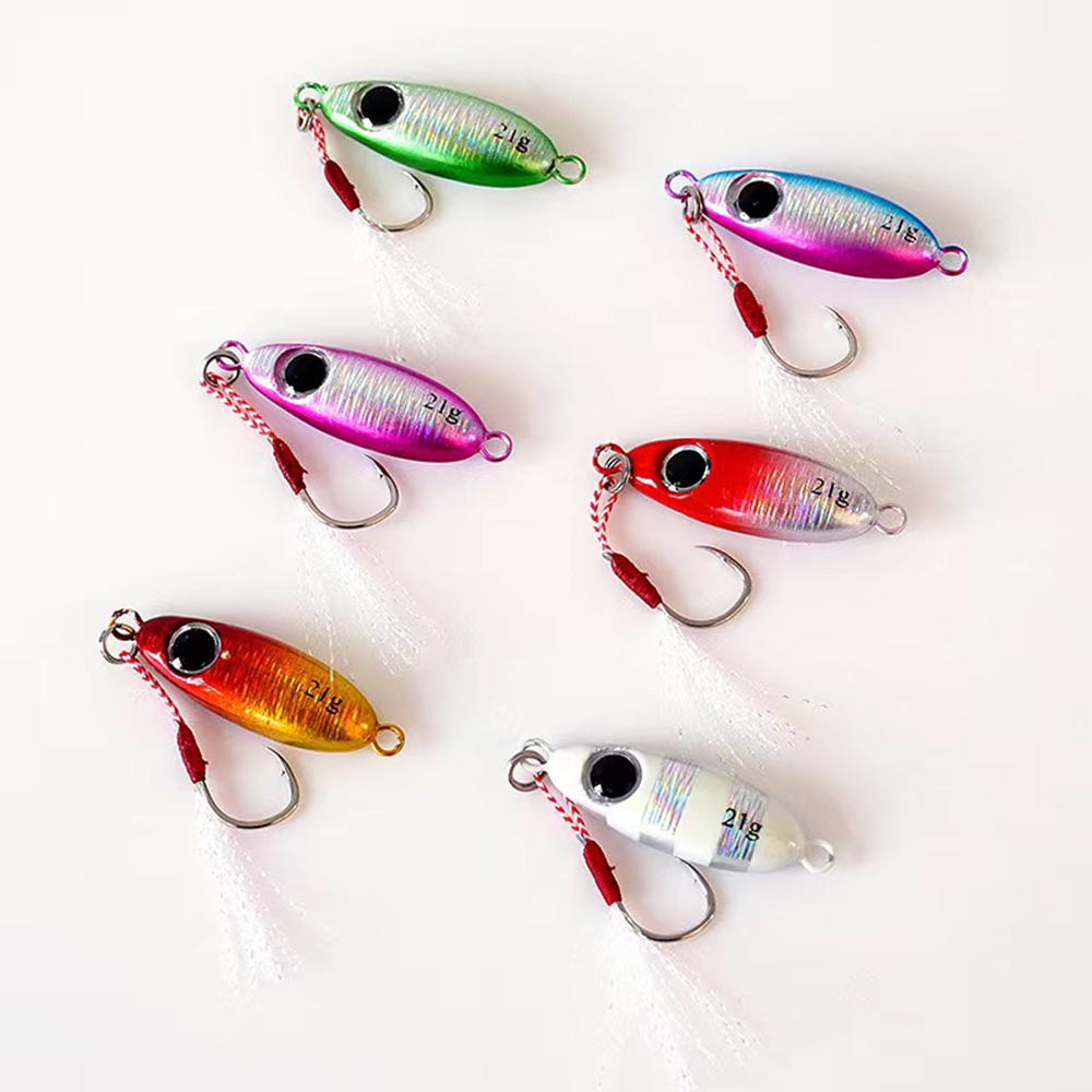 Fishing Lure Soft Plastic - 6 pièces Micro métal gabarits leurres