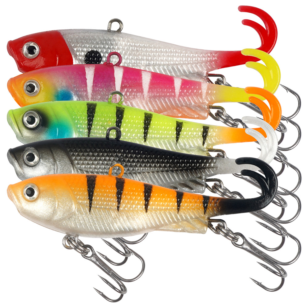 Fishing Lure Swimbait - 5 pièces pré-monté tête de gabarit