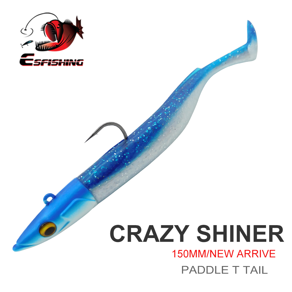 Fishing Lure Soft Plastic - ESFISHING Leurre Souple Crazy Paddle Tail