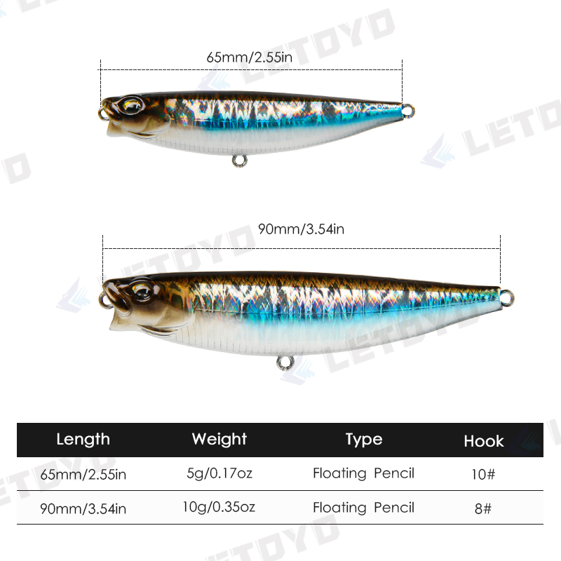 LETOYO 65mm 5g/90mm 10g Surfac - Fishing Lure Swimbait avis et prix