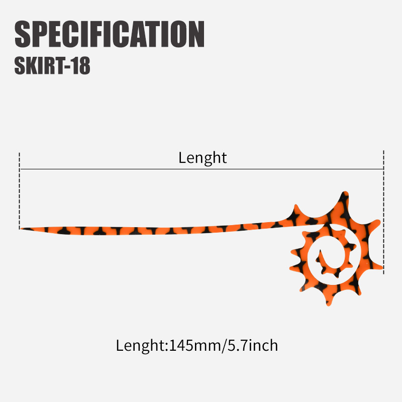 TEASER 5 pièces SKIRT-18 145mm - Fishing Lure Jig avis et prix