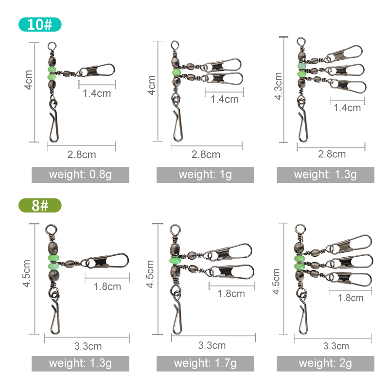 Nouveau 8 #   10 #   Émerillon - Fishing Lure Jig avis et prix
