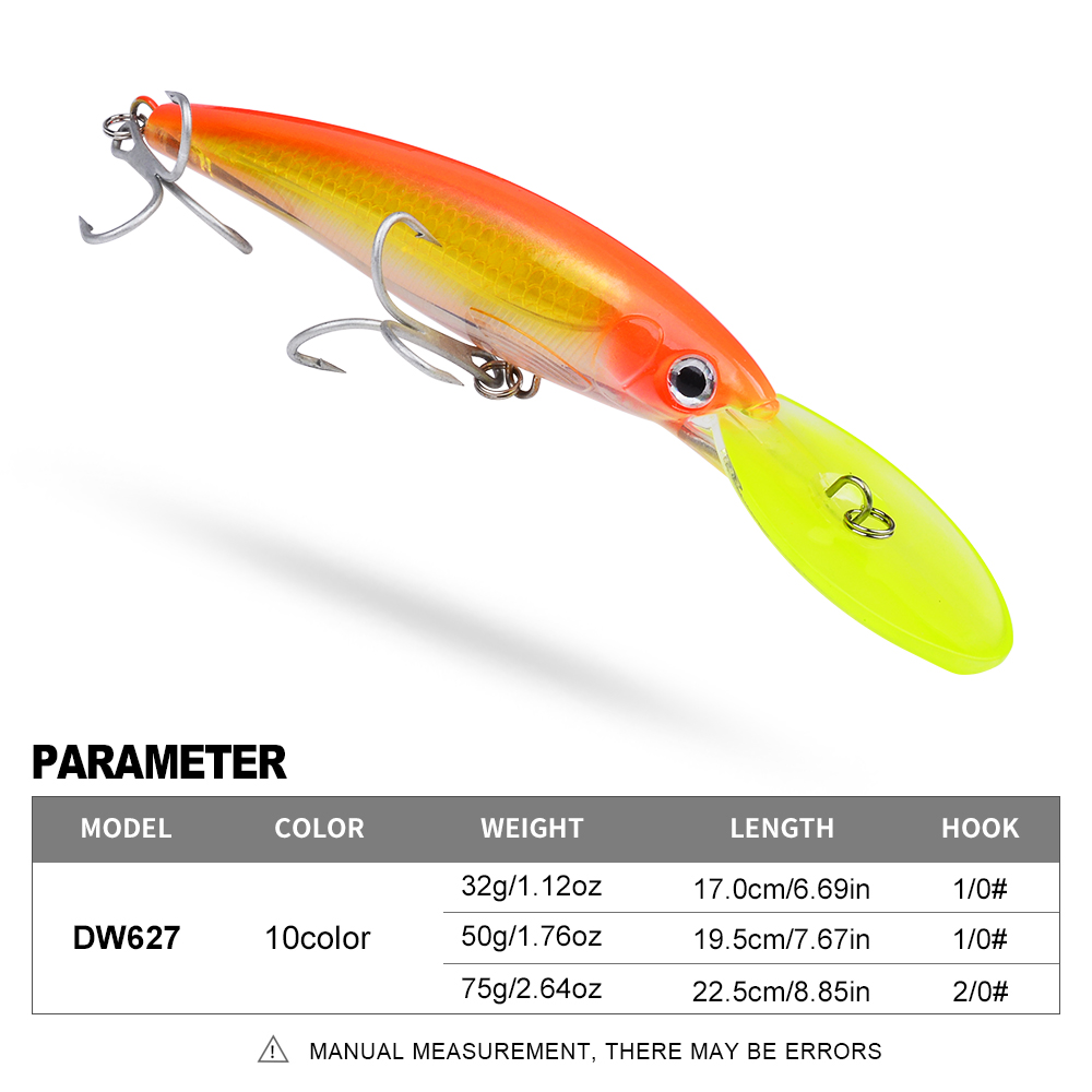 1PC 32g 50g 75g grand méné flo - Fishing Lure Topwater avis et prix