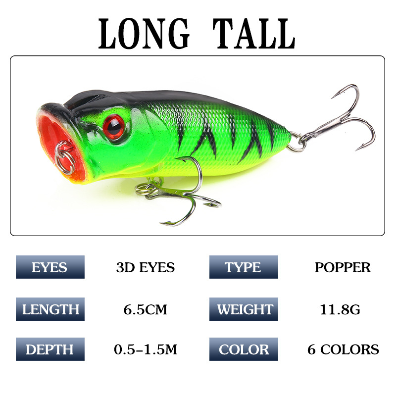 6 pièces 6 couleurs (sac opp)/ - Fishing Lure Popper avis et prix