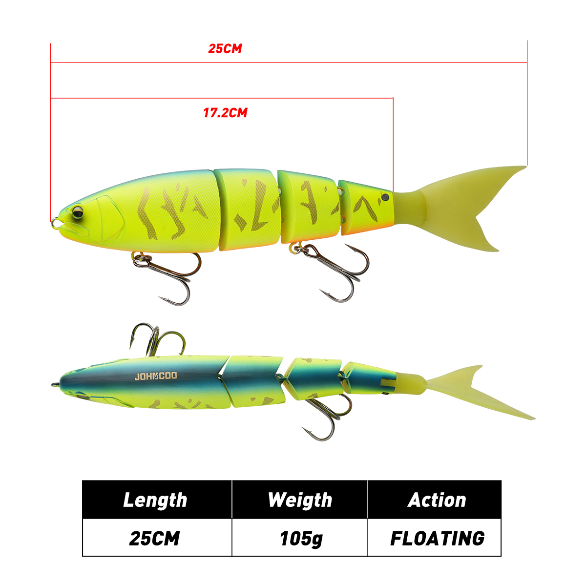 Johncoo leurre de pêche articu - Fishing Lure Swimbait avis et prix