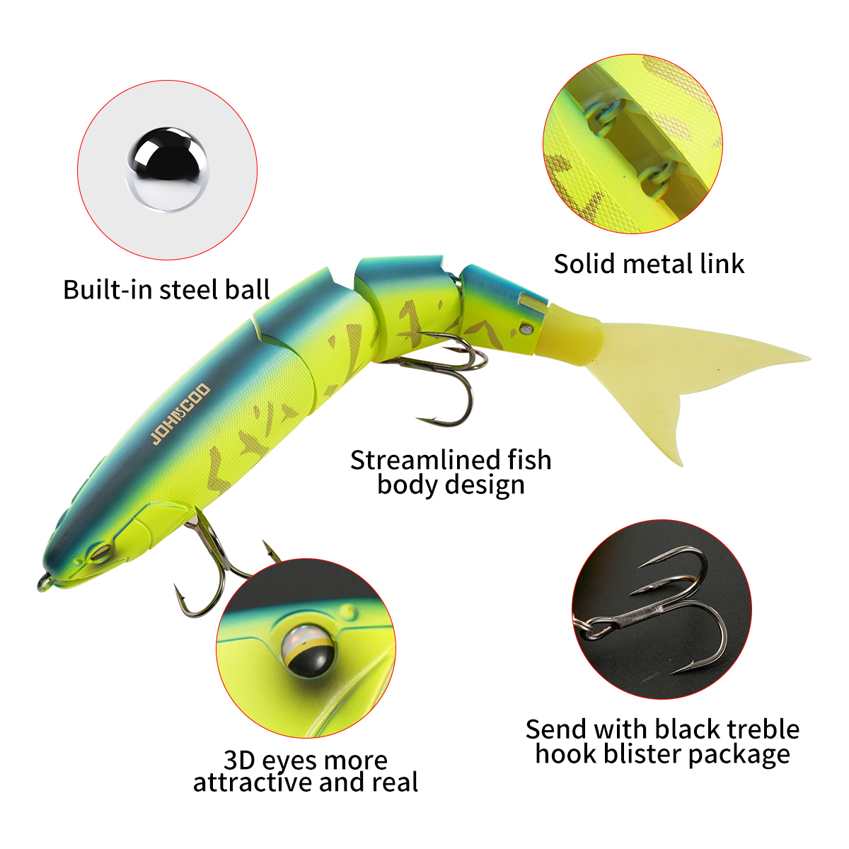 Johncoo leurre de pêche articu - Fishing Lure Swimbait avis et prix