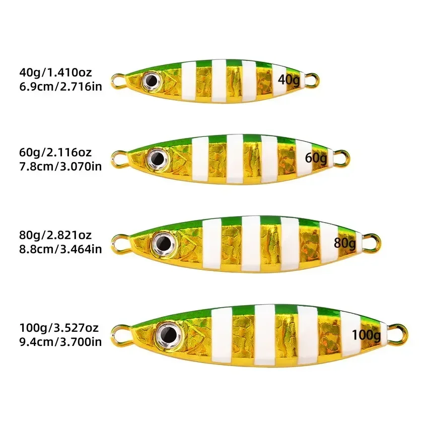 1 pièces 40g 60g 80g 100g gaba - Fishing Lure Spoon avis et prix